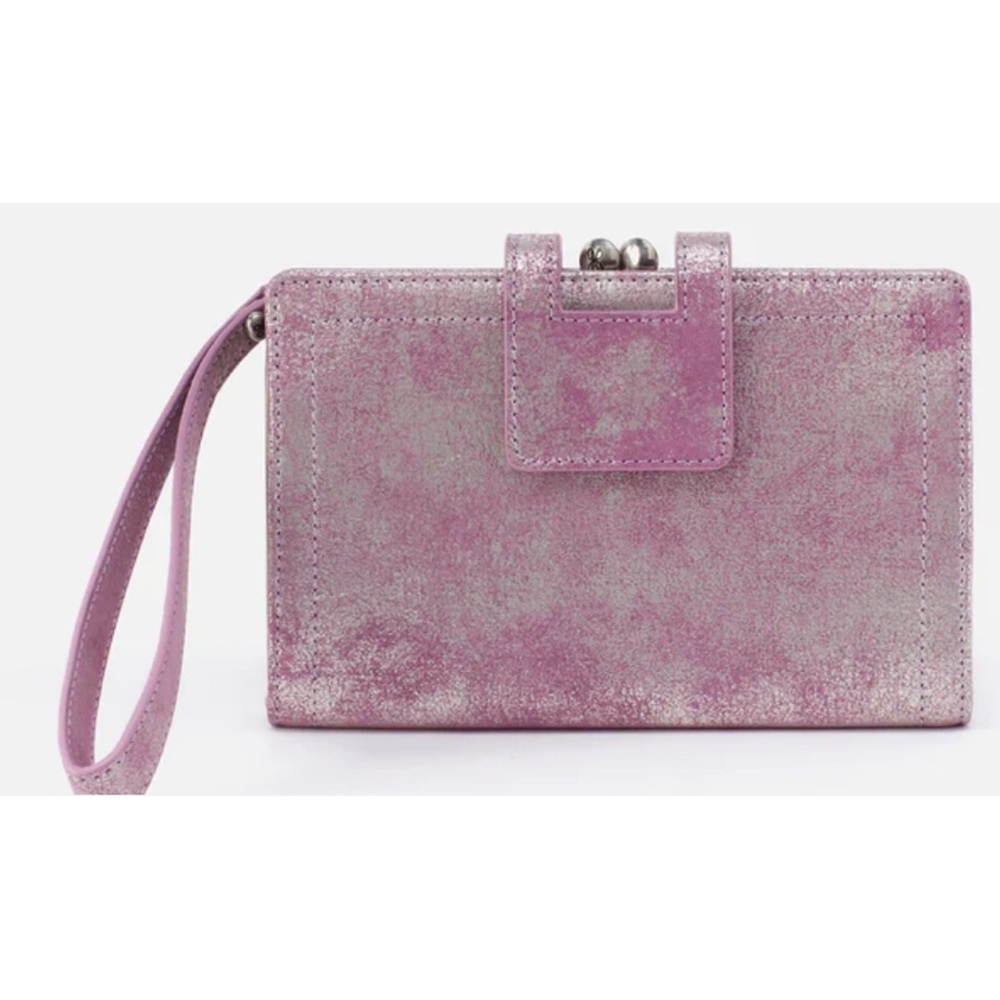 Metallic Pink Wristlet Wallet - Picture 9 of 10